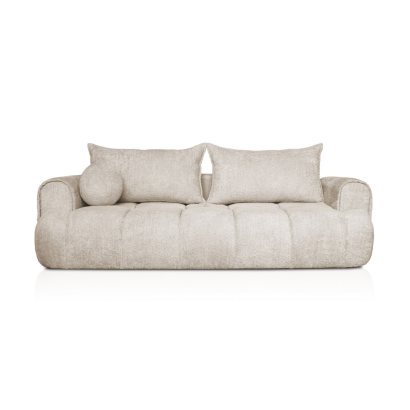 Kanapa sofa PLATINUM BOUCLE z funkcją spania i pojemnik na pościel