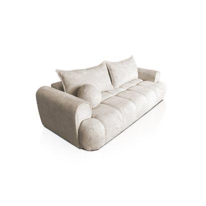 Kanapa sofa PLATINUM BOUCLE z funkcją spania i pojemnik na pościel