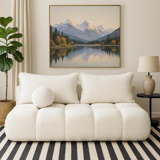 Kanapa sofa VIOLE BOUCLE rozkładana z funkcją spania i pojemnikiem na pościel