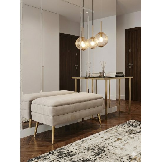 Pufa Ławka tapicerowana LILUU 80 cm ze schowkiem