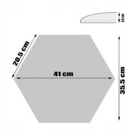Komplet 20 paneli tapicerowanych heksagon plaster miodu 41x35,5